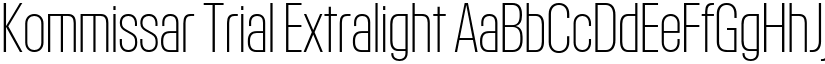 Kommissar Trial Extralight font