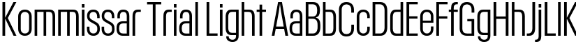 Kommissar Trial Light font