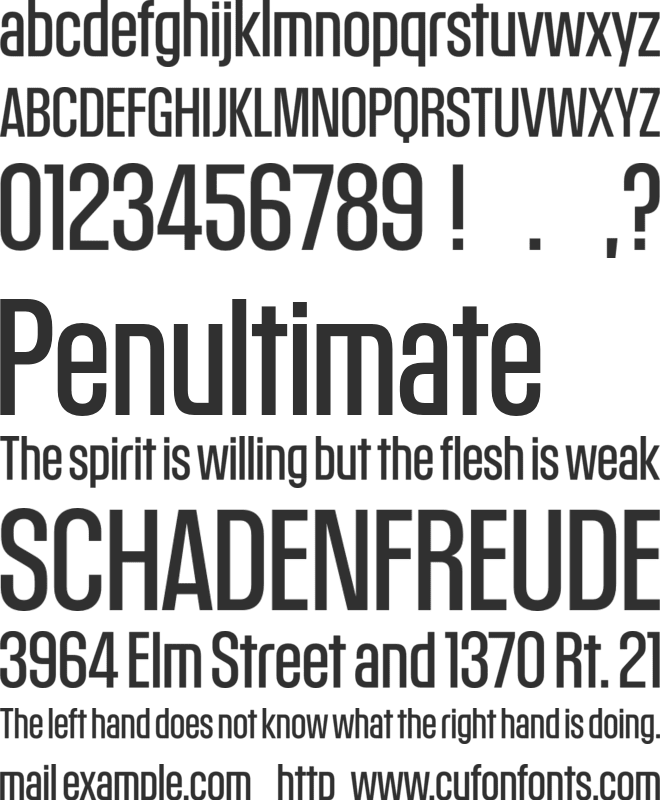 Kommissar Trial font preview