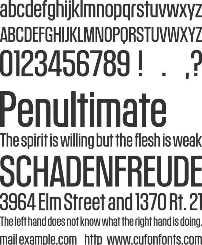 Kommissar Trial font preview