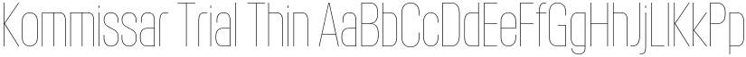 Kommissar Trial Thin font