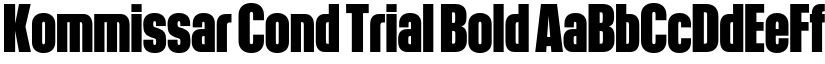 Kommissar Cond Trial Bold font
