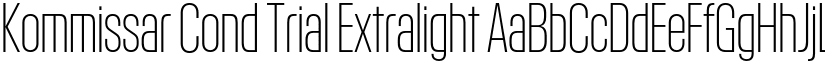 Kommissar Cond Trial Extralight font