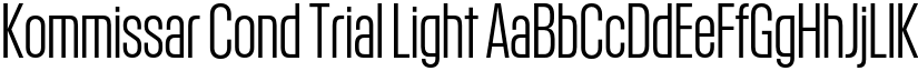 Kommissar Cond Trial Light font