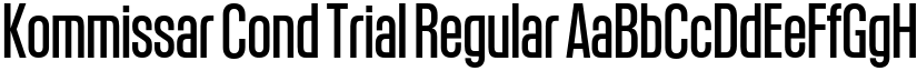 Kommissar Cond Trial Regular font