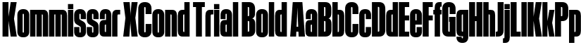 Kommissar XCond Trial Bold font