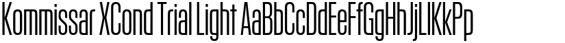 Kommissar XCond Trial Light font