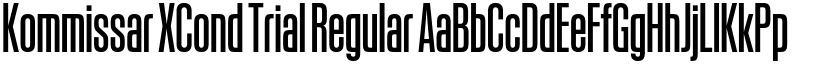 Kommissar XCond Trial Regular font