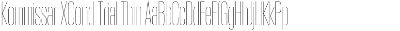 Kommissar XCond Trial Thin font