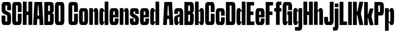 SCHABO Condensed font