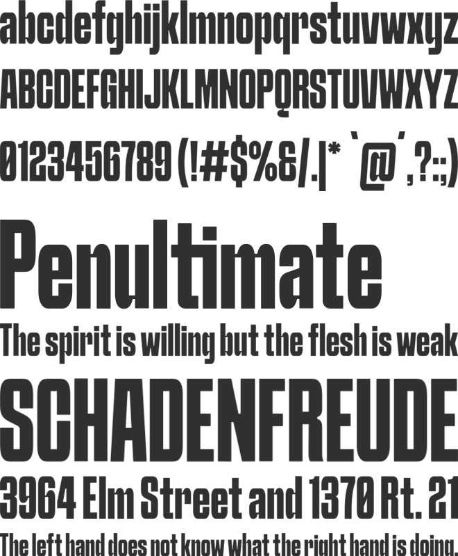 SCHABO font preview