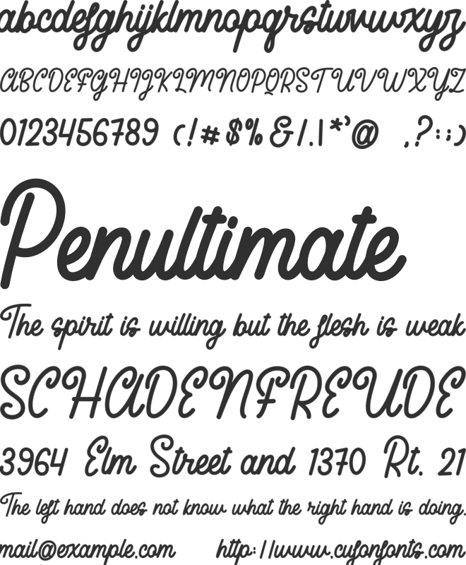 Creaty font preview