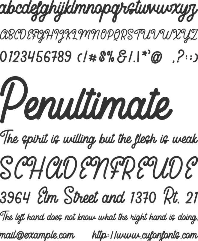 Creaty font preview