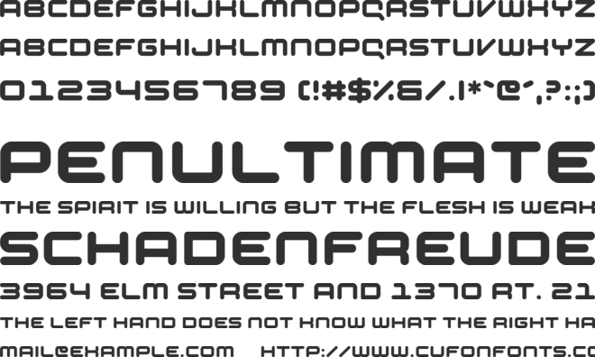 Compact font preview