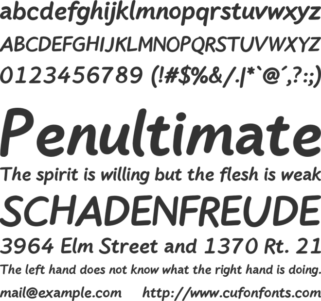LT Asus Print font preview