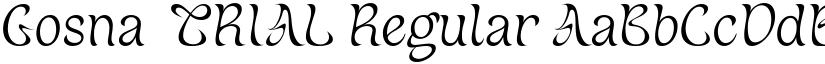 Gosna_TRIAL Regular font