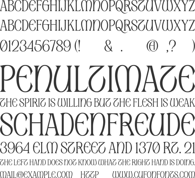 Diaspora Trial font preview