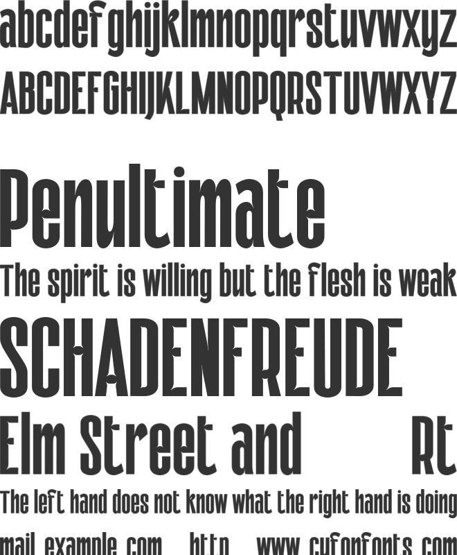 Galfego Free font preview