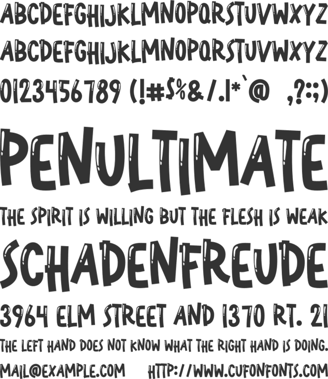 The Great Summer font preview