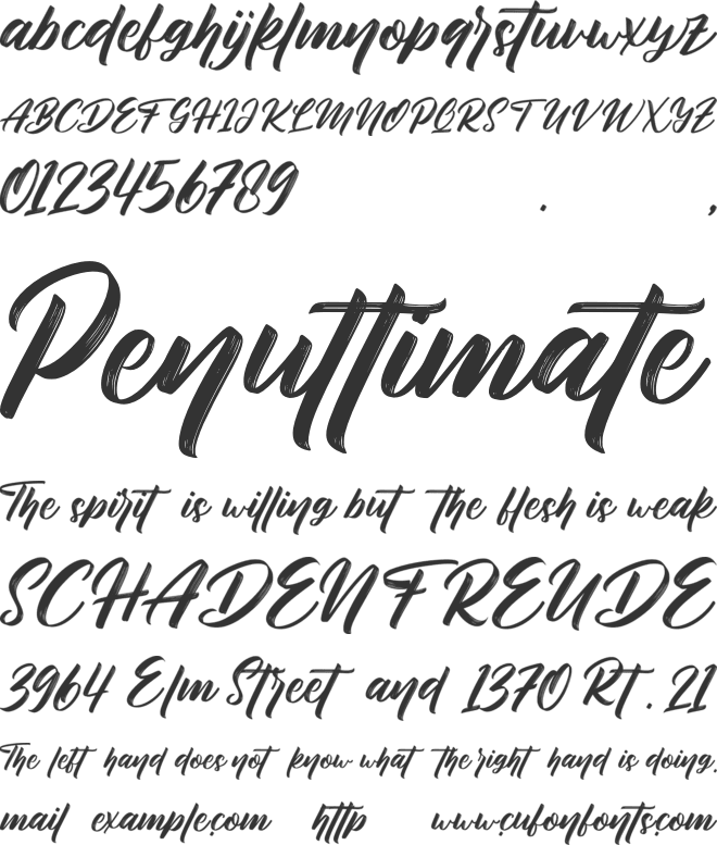 American Legend font preview