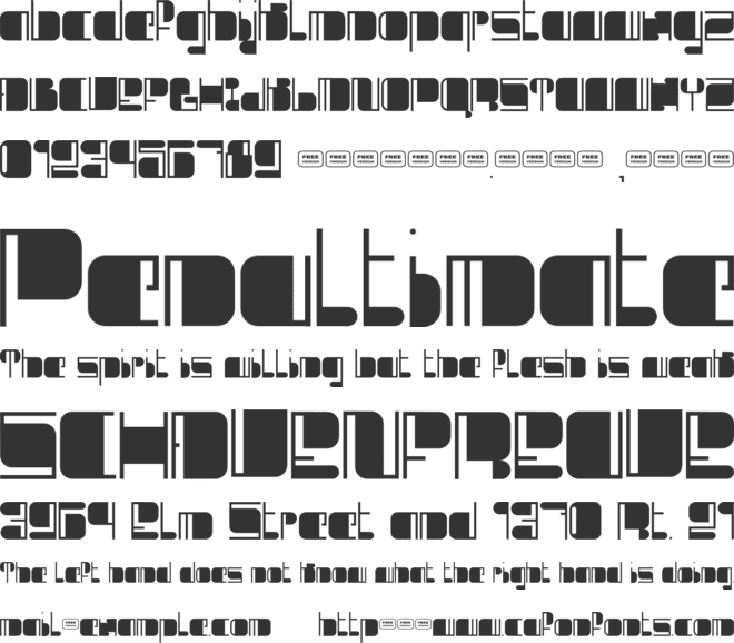 NEOFLIKS Free Trial font preview