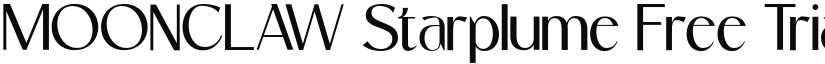 MOONCLAW Starplume Free Trial Regular font