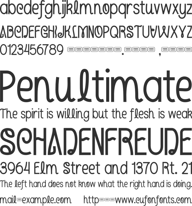 Merveile Free Trial font preview