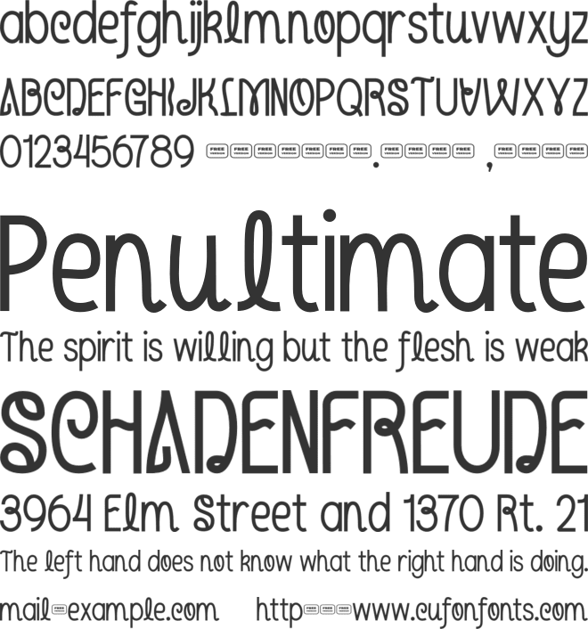 Merveile Free Trial font preview