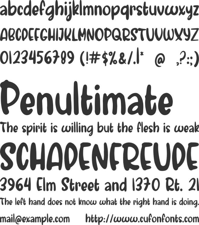 Rainbow Summer font preview