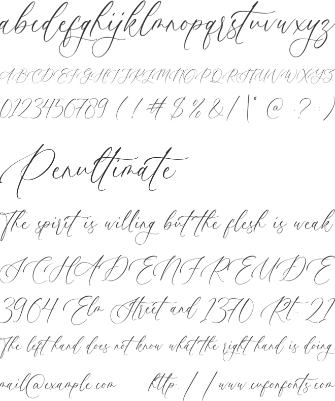 Silver Pearl font preview