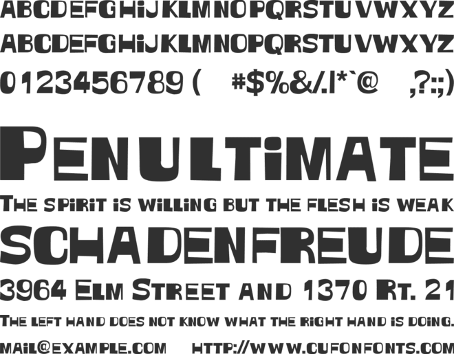 Witless font preview