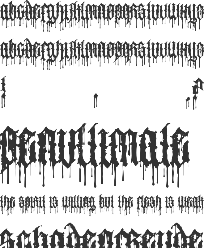 Jack the Ripper font preview