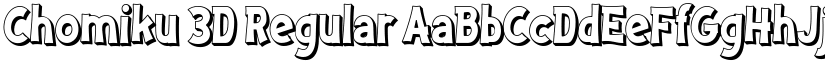 Chomiku 3D Regular font