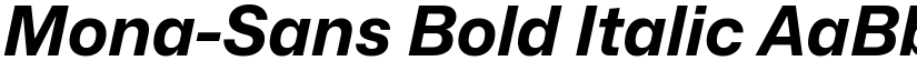 Mona-Sans Bold Italic font