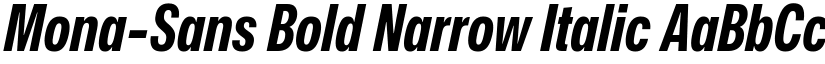 Mona-Sans Bold Narrow Italic font