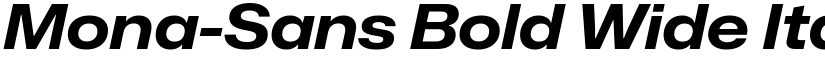 Mona-Sans Bold Wide Italic font
