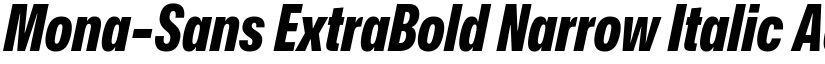Mona-Sans ExtraBold Narrow Italic font