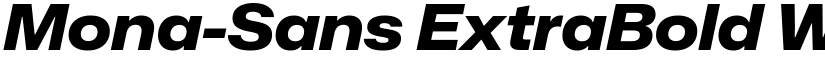 Mona-Sans ExtraBold Wide Italic font