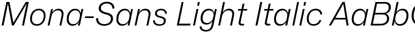 Mona-Sans Light Italic font
