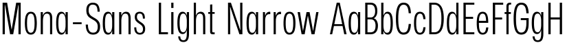 Mona-Sans Light Narrow font