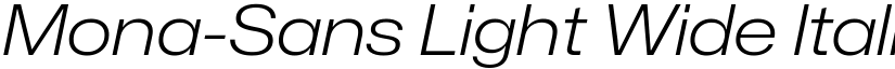 Mona-Sans Light Wide Italic font
