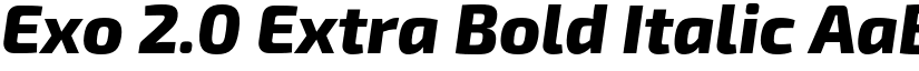 Exo 2.0 Extra Bold Italic font