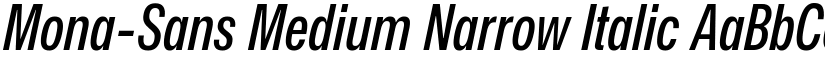 Mona-Sans Medium Narrow Italic font