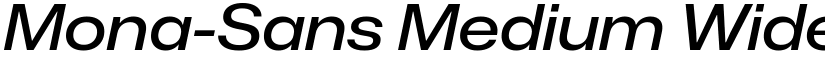Mona-Sans Medium Wide Italic font