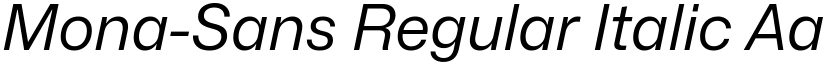 Mona-Sans Regular Italic font