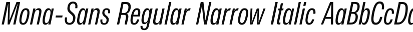Mona-Sans Regular Narrow Italic font