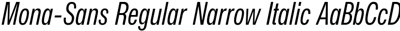 Mona-Sans Regular Narrow Italic font