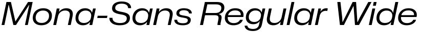 Mona-Sans Regular Wide Italic font
