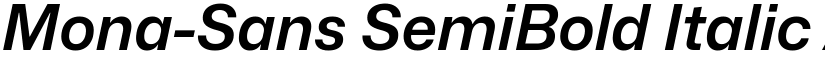 Mona-Sans SemiBold Italic font