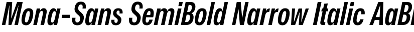 Mona-Sans SemiBold Narrow Italic font